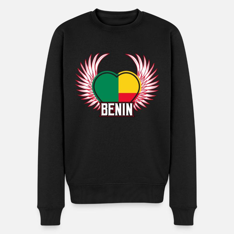 Benin - Männer Premium Bio Pullover - Schwarz