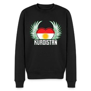 Kurdistan - Männer Premium Bio Pullover - Schwarz - Vorne - Nico (187cm)