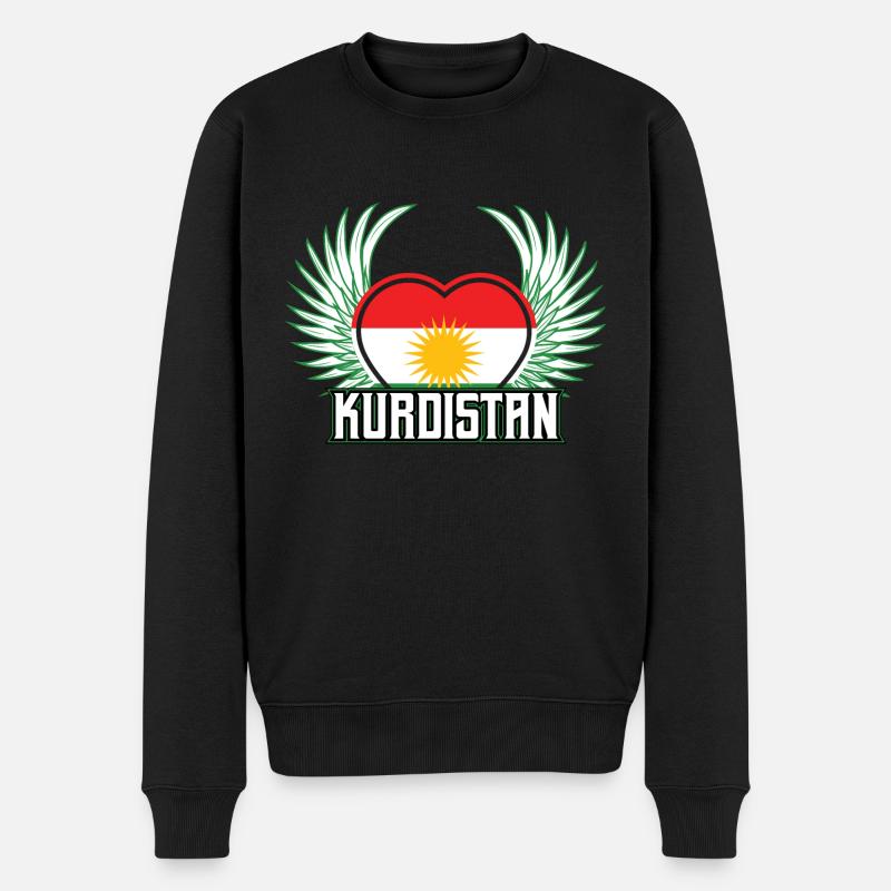 Kurdistan - Männer Premium Bio Pullover - Schwarz