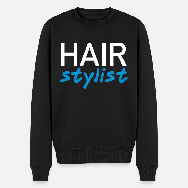 Hair stylist - Männer Premium Bio Pullover - Schwarz