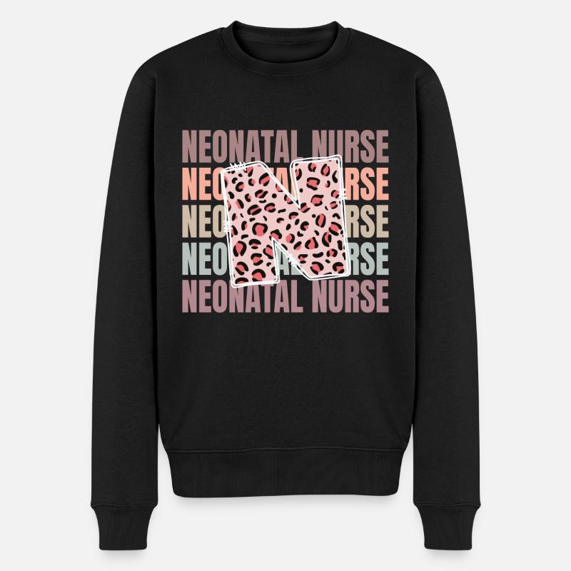 Vie d’infirmière néonatale léopard - Pull Premium bio Homme - noir