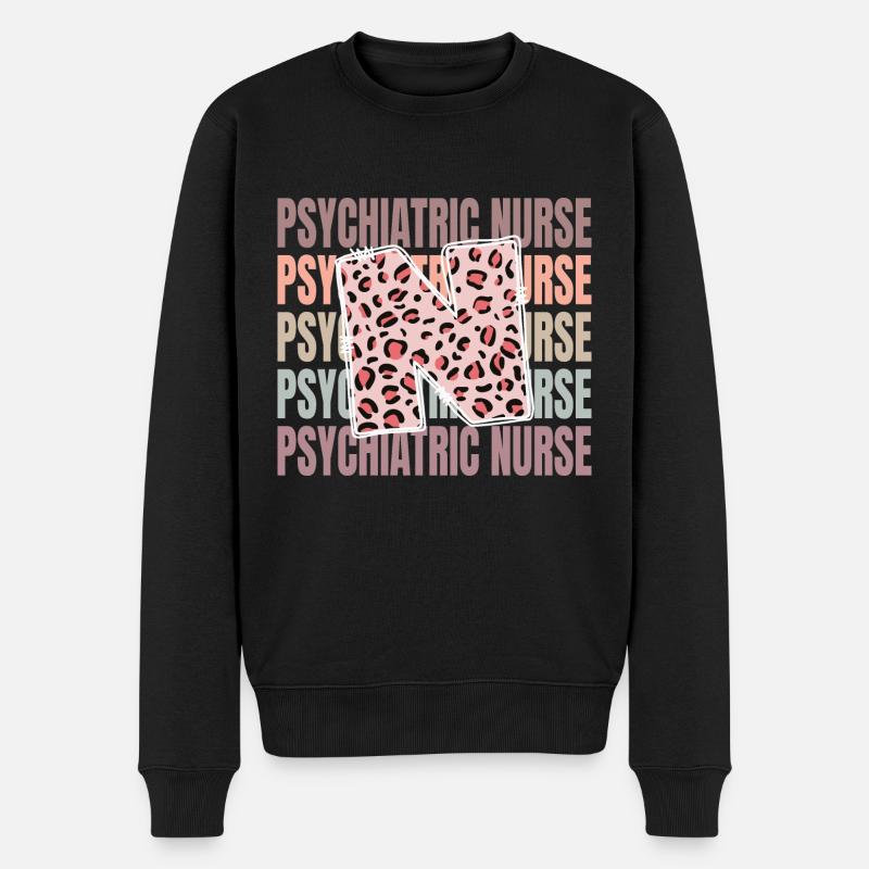 Vie de l’infirmière psychiatrique Leopard - Pull Premium bio Homme - noir