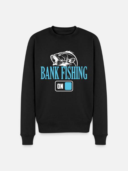 Fisherman Bank Angelmodus Ein - Männer Premium Bio Pullover - Schwarz