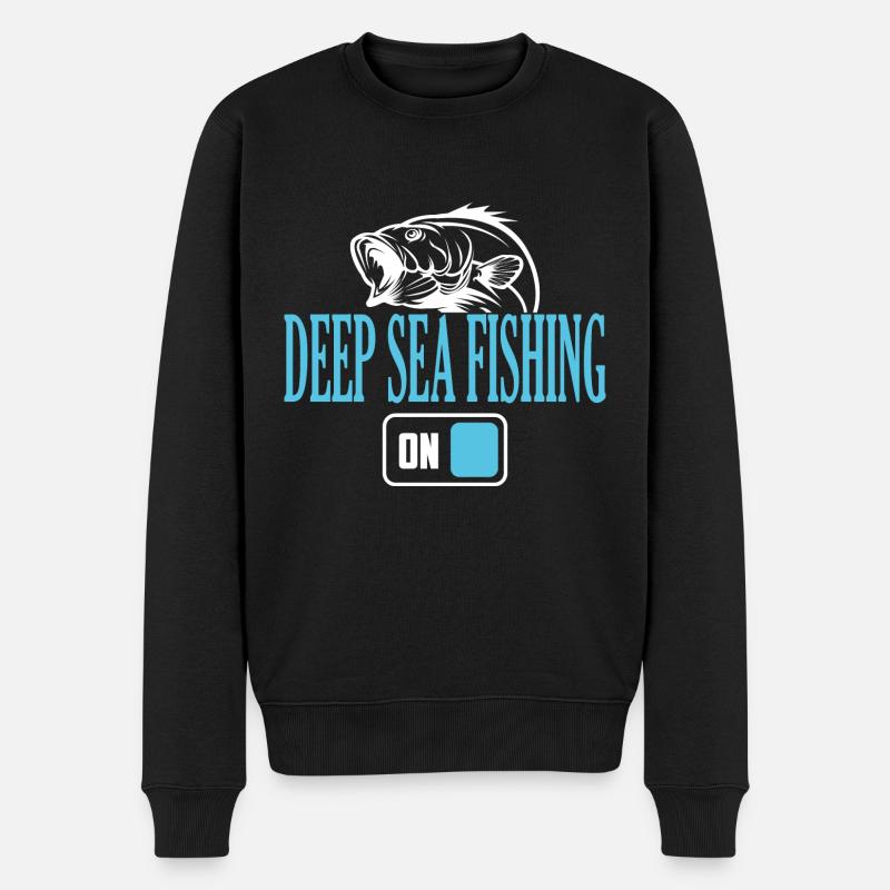Fisherman Hochseeangelmodus Ein - Männer Premium Bio Pullover - Schwarz