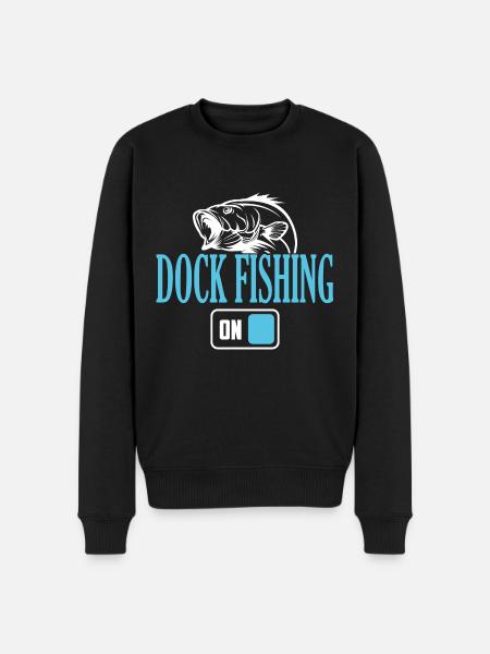 Fisherman Dock Angelmodus Ein - Männer Premium Bio Pullover - Schwarz