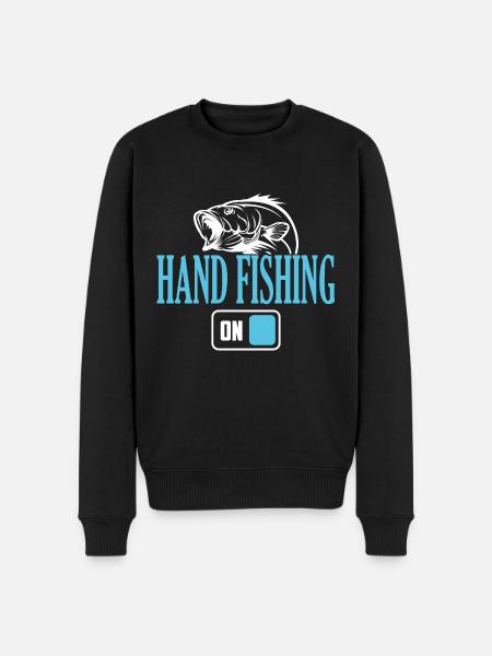 Fischer-Handangelmodus Ein - Männer Premium Bio Pullover - Schwarz