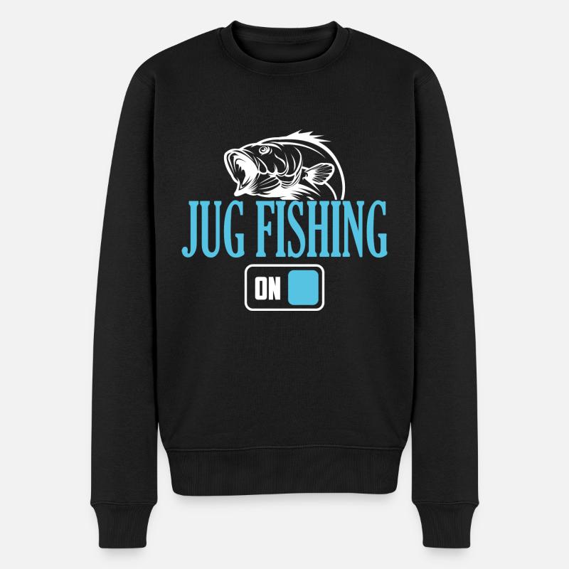 Fisherman Jug Angelmodus Ein - Männer Premium Bio Pullover - Schwarz