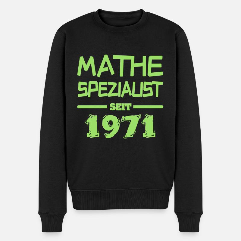 Witzig 1971 - Männer Premium Bio Pullover - Schwarz