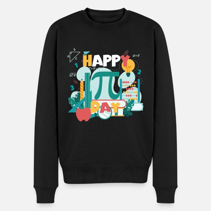 Alles Gute zum Pi-Tag, Mathe-Fauler Lehrer - Männer Premium Bio Pullover - Schwarz