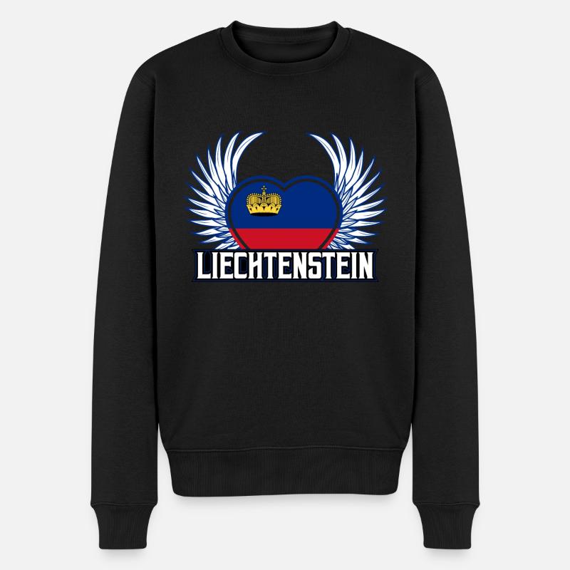 Liechtenstein - Männer Premium Bio Pullover - Schwarz