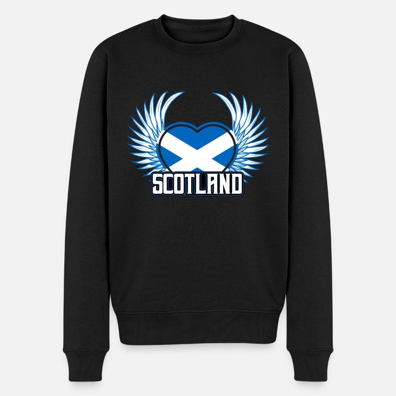 Schottland - Männer Premium Bio Pullover - Schwarz