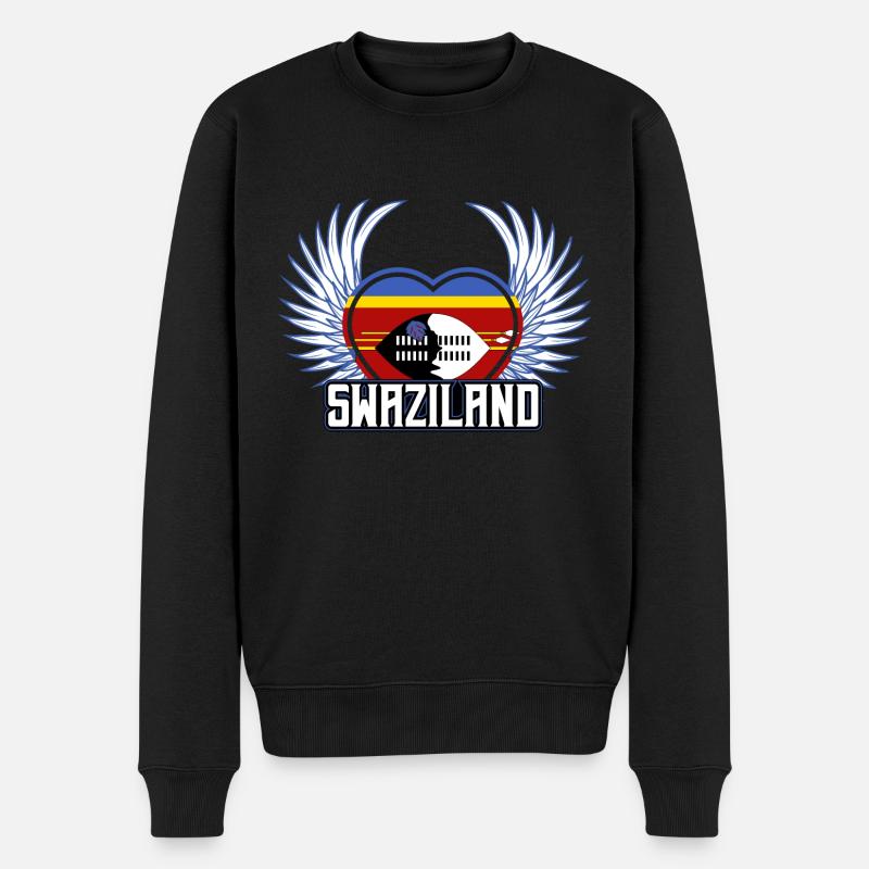 Swasiland - Männer Premium Bio Pullover - Schwarz