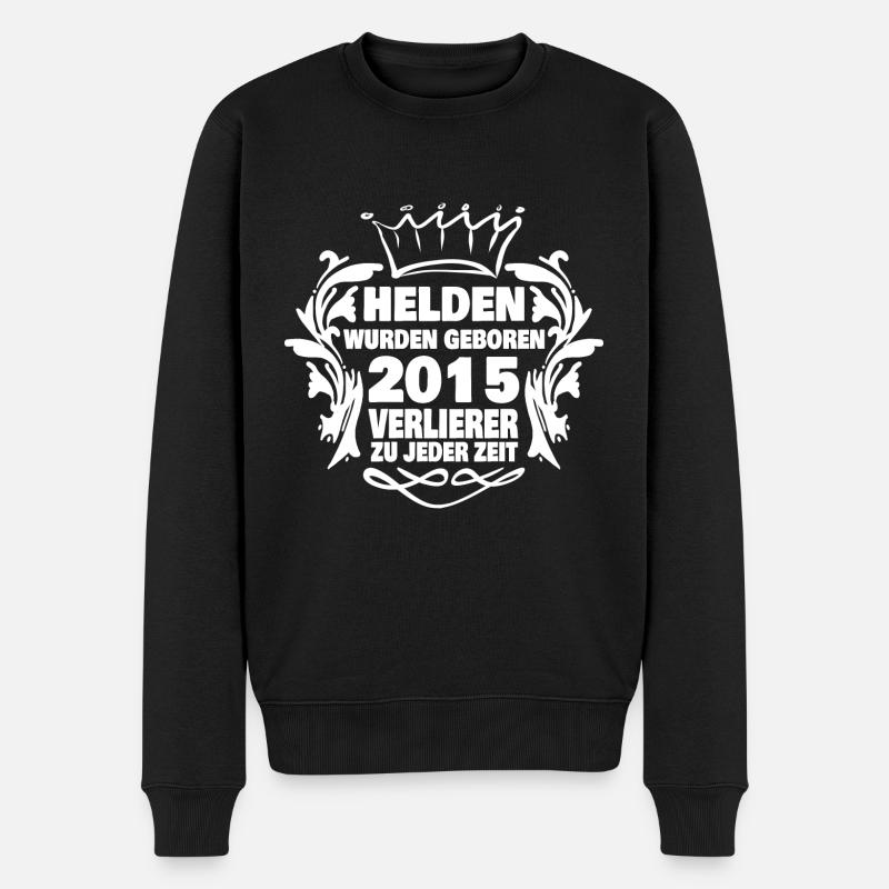 wurden 2015 - Männer Premium Bio Pullover - Schwarz