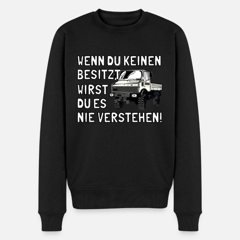 Unimog - Oldtimer - Offroad - Universal Motorgerät - Männer Premium Bio Pullover - Schwarz