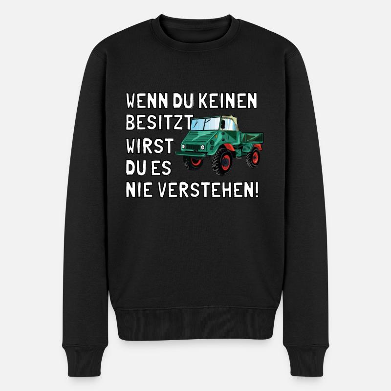 Unimog - Oldtimer - Offroad - Universal Motorgerät - Männer Premium Bio Pullover - Schwarz