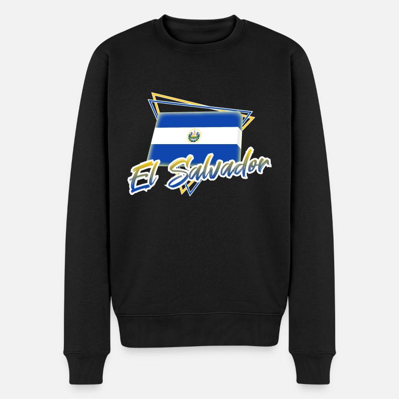 El Salvador - Männer Premium Bio Pullover - Schwarz