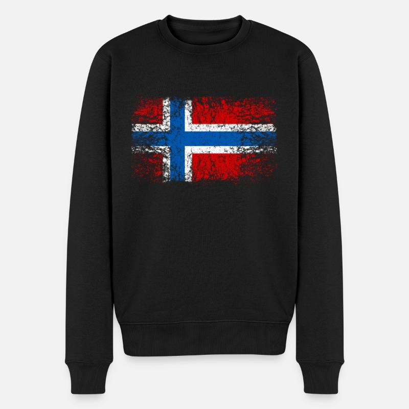 Norvège 002 dessins ronds - Pull Premium bio Homme - noir