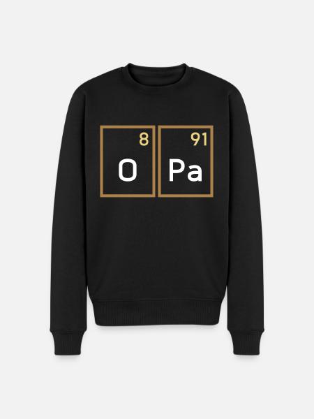Opa (Sauerstoff, Palladium) - Männer Premium Bio Pullover - Schwarz