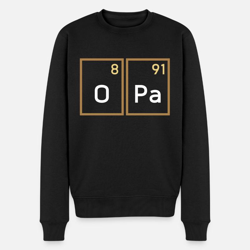 Opa (Sauerstoff, Palladium) - Männer Premium Bio Pullover - Schwarz