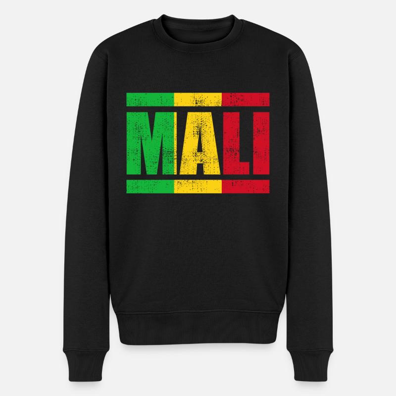 Mali - Männer Premium Bio Pullover - Schwarz
