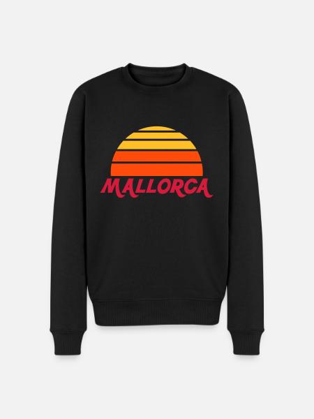 Mallorca (divided half sun) - Men's Premium Organic Jumper - black