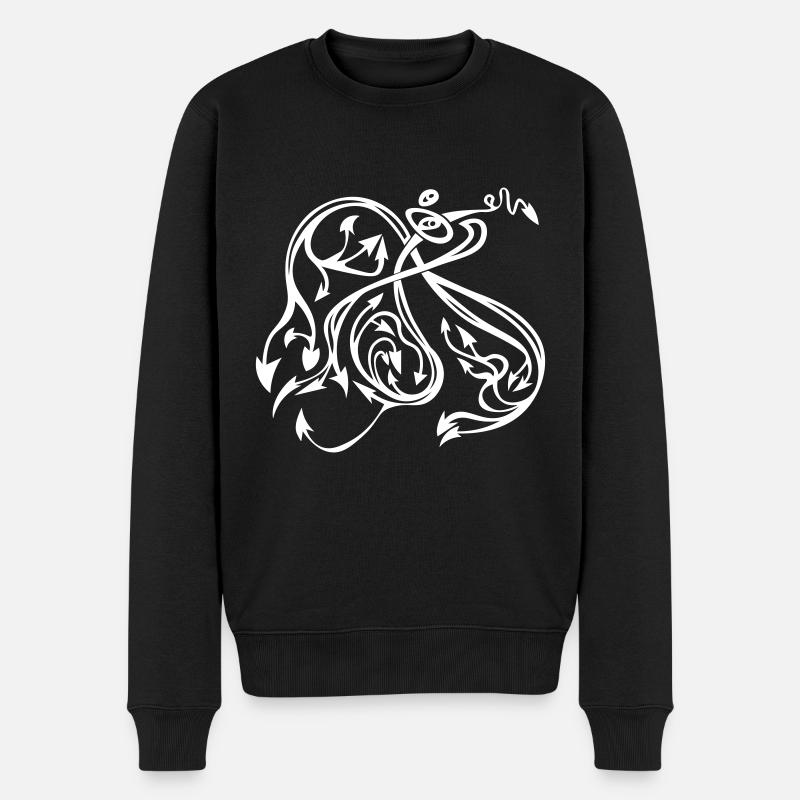 Pfeile - Männer Premium Bio Pullover - Schwarz