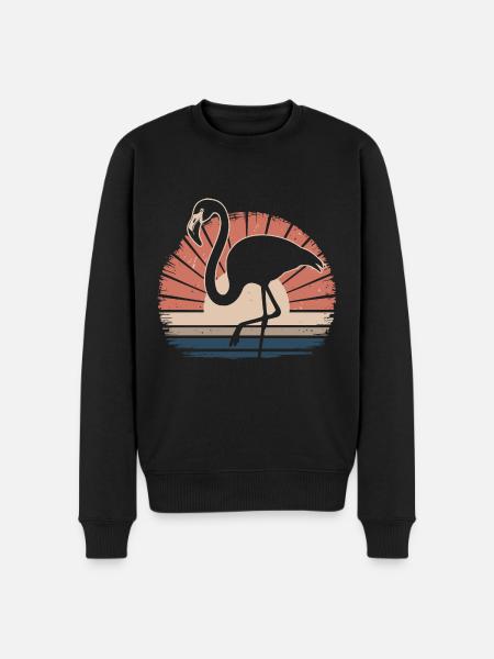 Flamingo - Men's Premium Organic Jumper - black