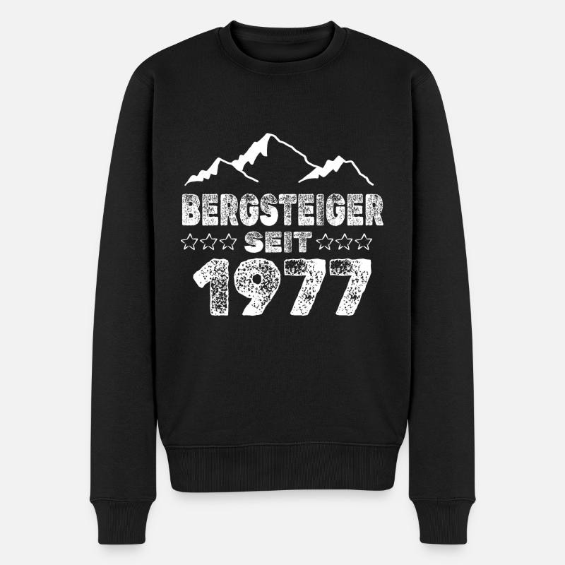 in 1977 - Männer Premium Bio Pullover - Schwarz