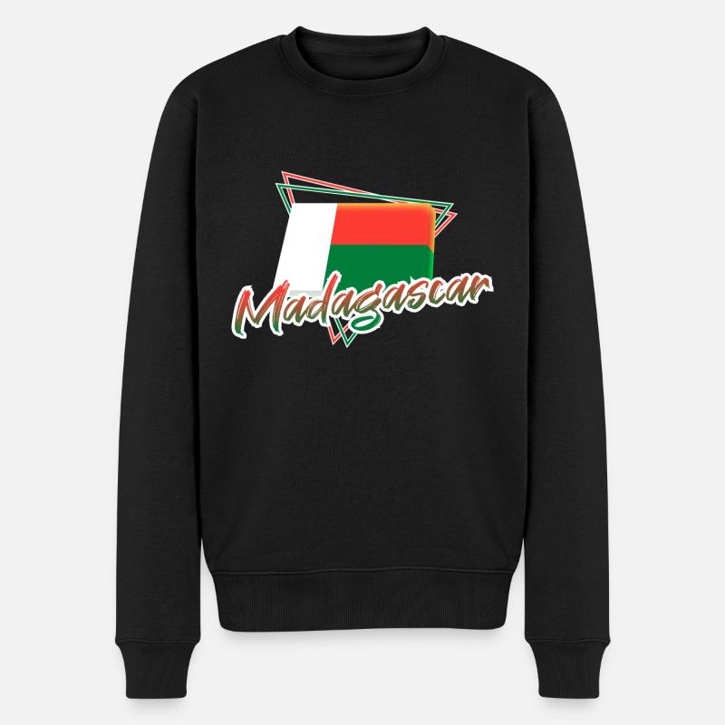 Madagaskar - Männer Premium Bio Pullover - Schwarz