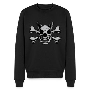 Dog Skull Hundemotiv IGP Mondioring Hundesport - Männer Premium Bio Pullover - Schwarz - Vorne - Nico (187cm)