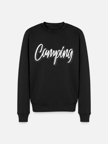 Camping - Men's Premium Organic Jumper - black