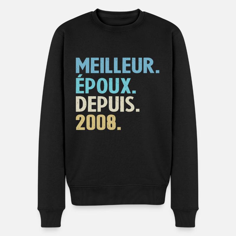 Meilleur Époux Depuis 2008 - Pull Premium bio Homme - noir