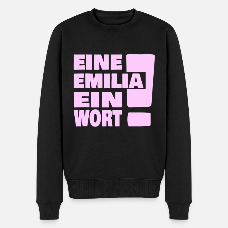 Emilia - Männer Premium Bio Pullover - Schwarz