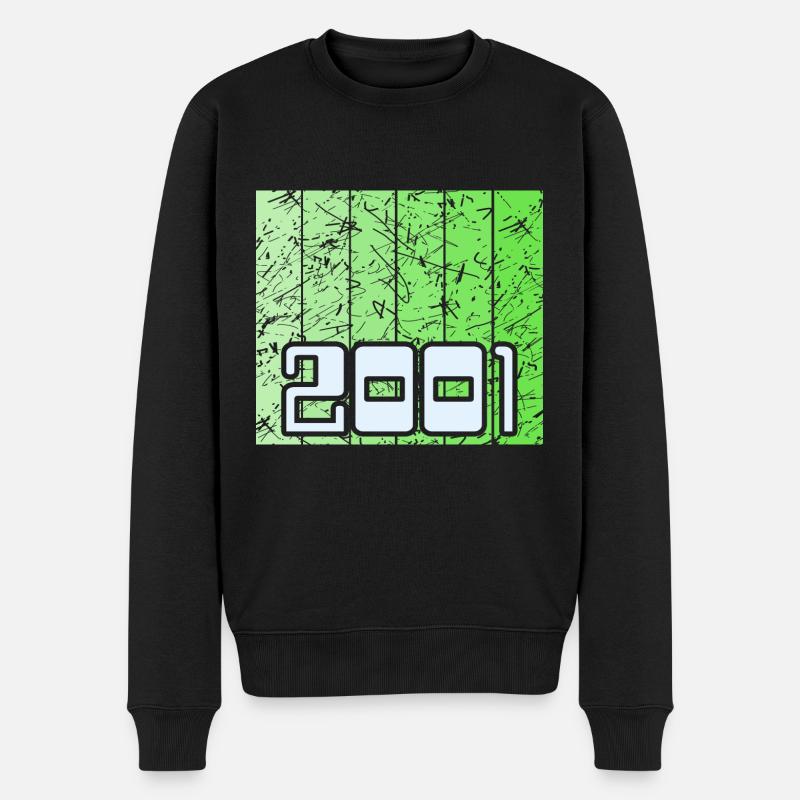 Jahr 2001 - Männer Premium Bio Pullover - Schwarz