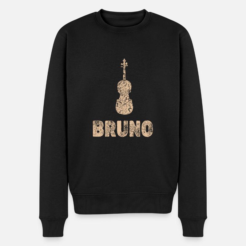 Cello Bruno - Männer Premium Bio Pullover - Schwarz