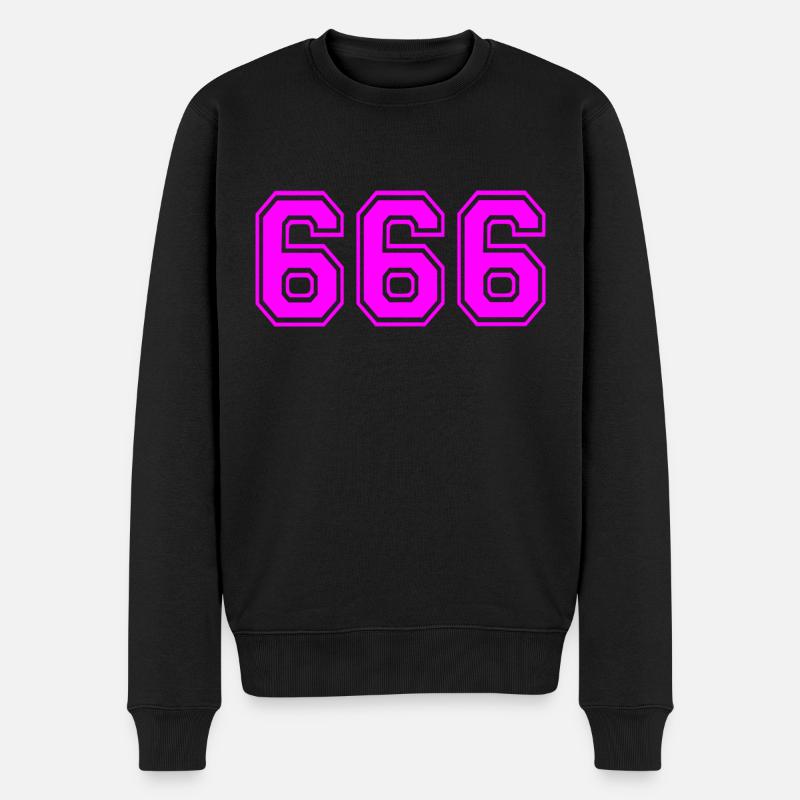 666 - Männer Premium Bio Pullover - Schwarz