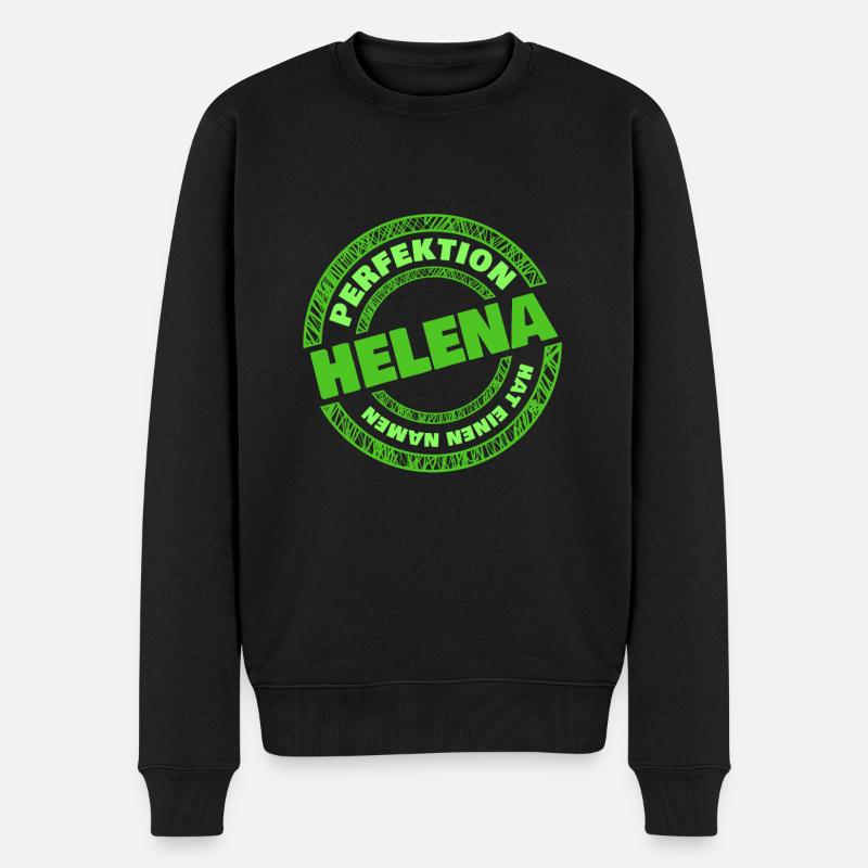 Helena Helena - Männer Premium Bio Pullover - Schwarz