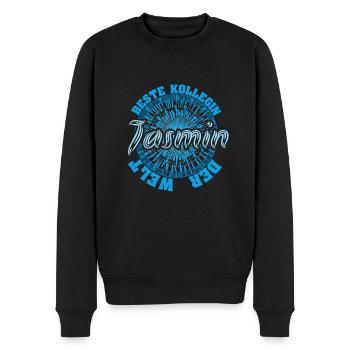 Vorname Jasmin - Männer Premium Bio Pullover - Schwarz - Vorne - Nico (187cm)