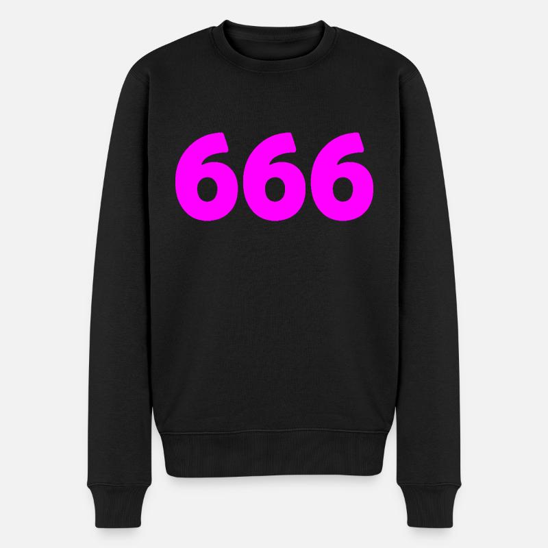 666 - Männer Premium Bio Pullover - Schwarz