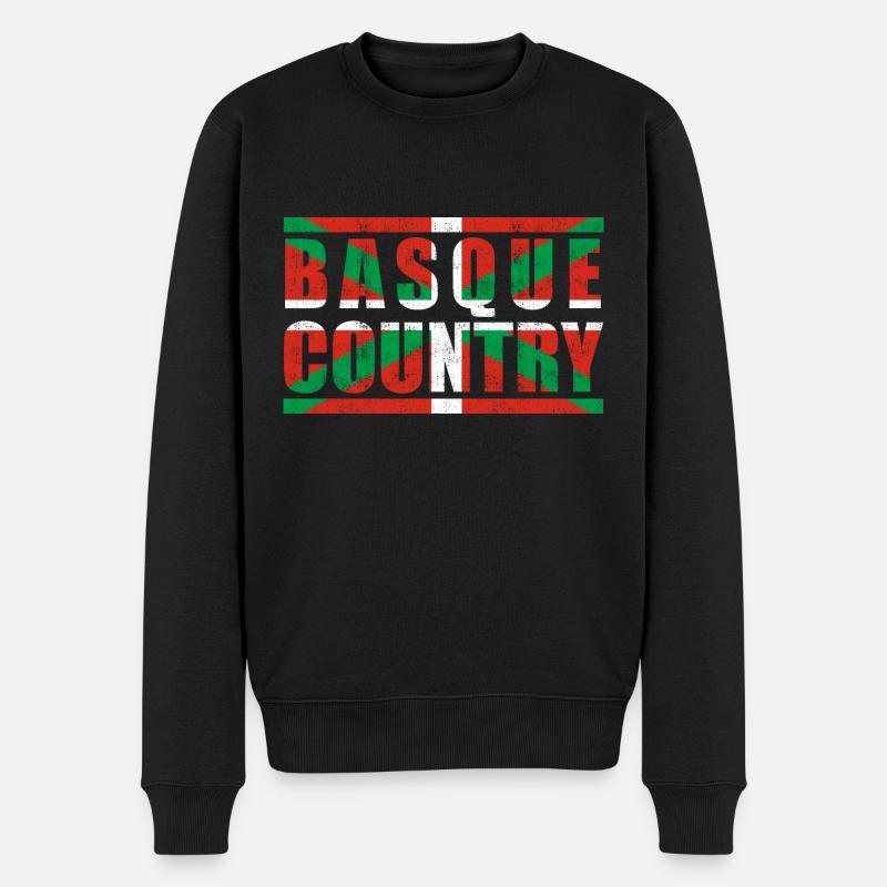 Baskenland - Männer Premium Bio Pullover - Schwarz