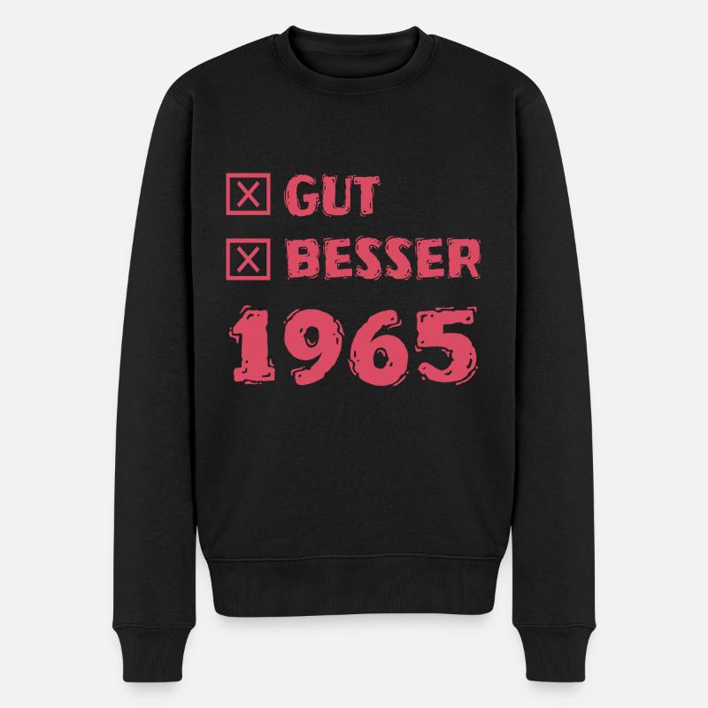 Jahr 1965 - Männer Premium Bio Pullover - Schwarz