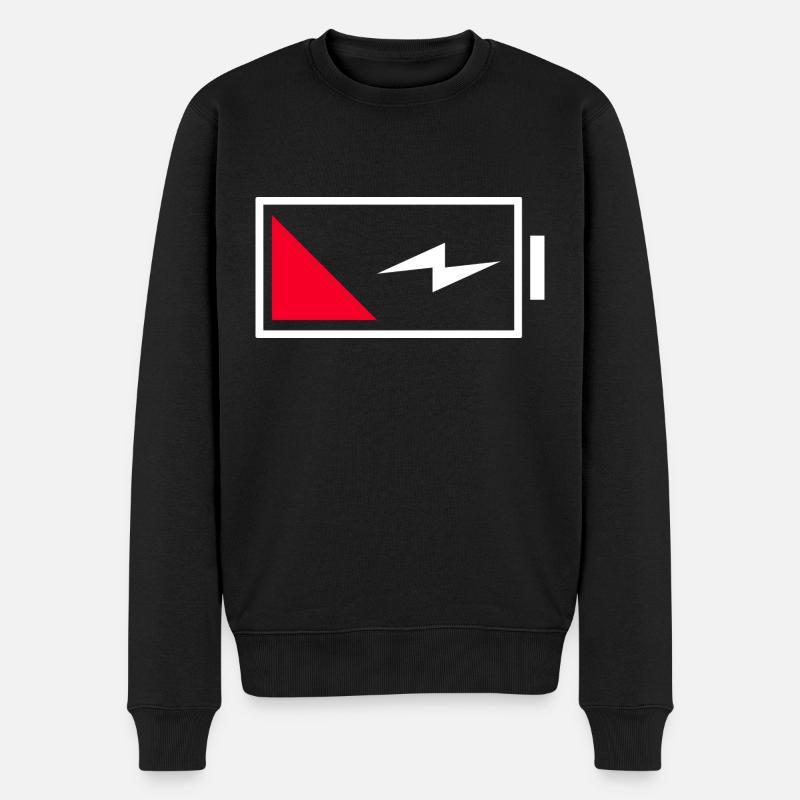 Batterie - Männer Premium Bio Pullover - Schwarz