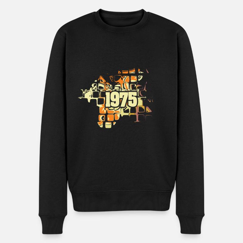 Jahr 1975 - Männer Premium Bio Pullover - Schwarz