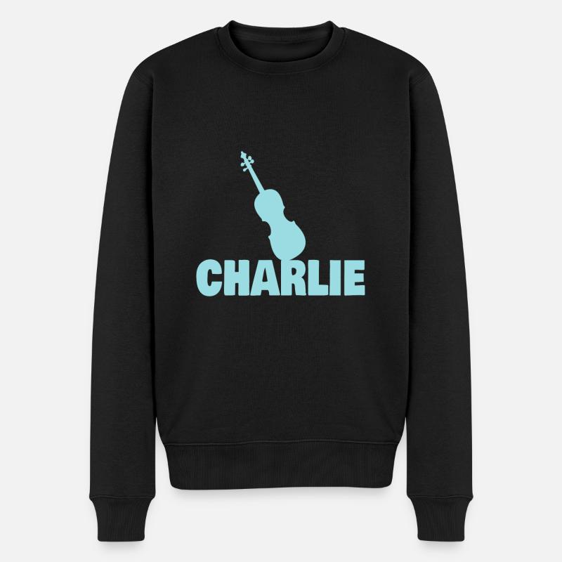 Cello Charlie - Männer Premium Bio Pullover - Schwarz