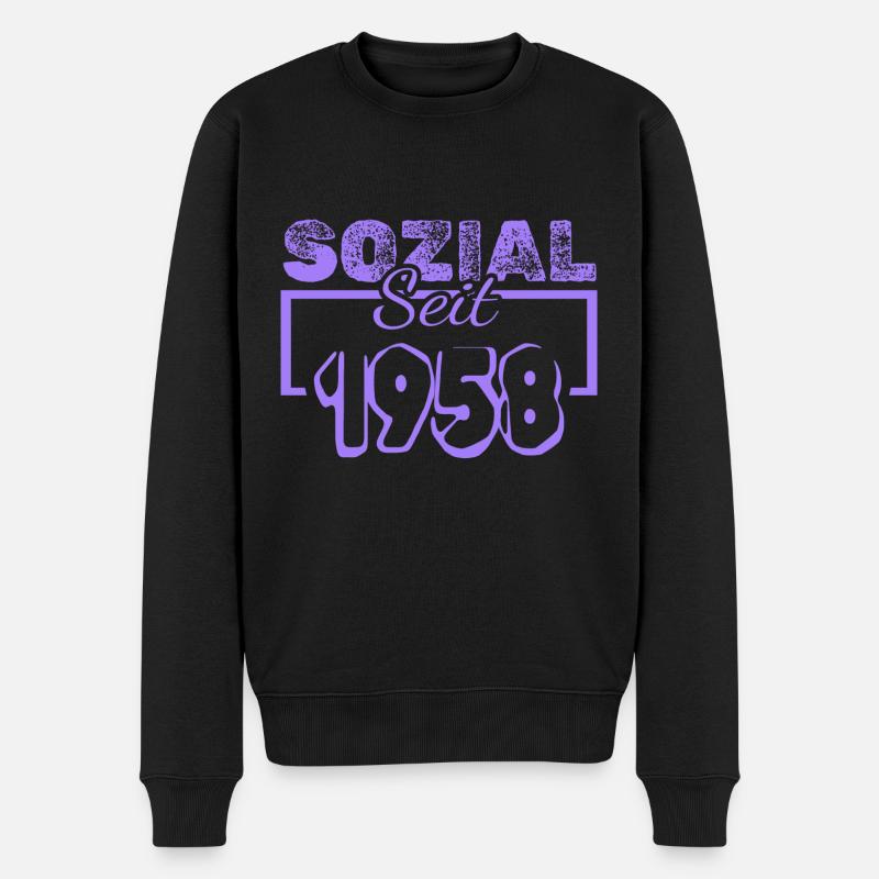 Sozialarbeiter 1958 - Männer Premium Bio Pullover - Schwarz