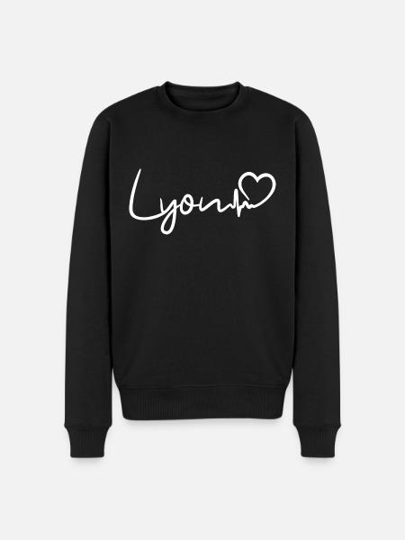Lyon heartbeat - Men's Premium Organic Jumper - black