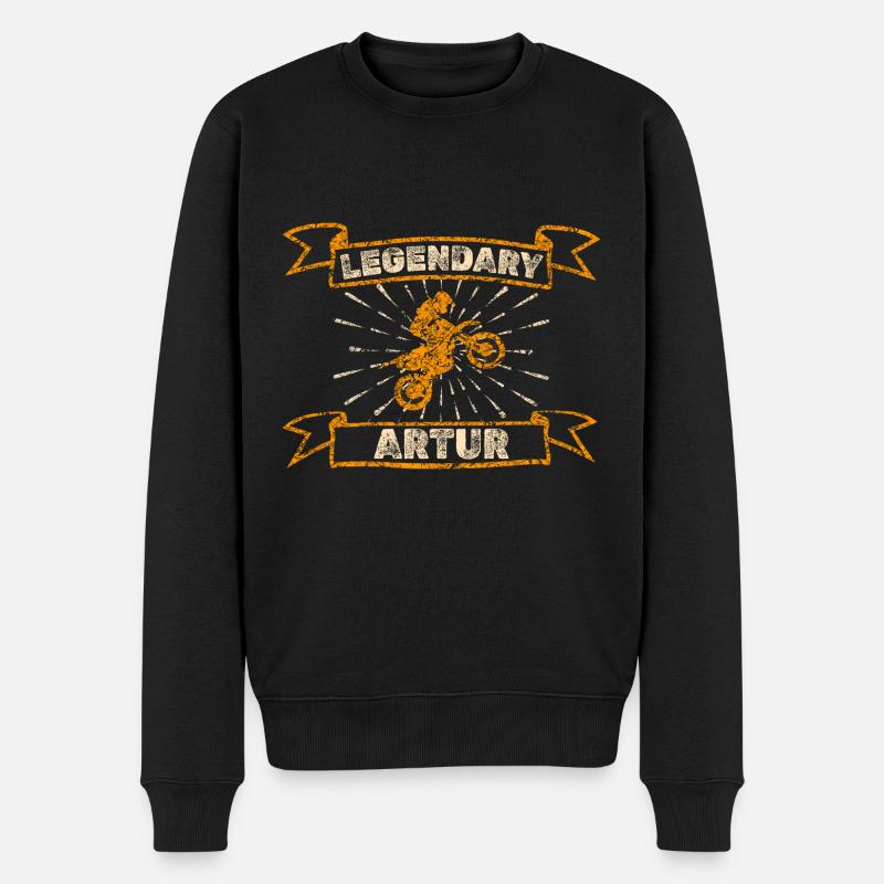 Geschenk für Artur - Männer Premium Bio Pullover - Schwarz