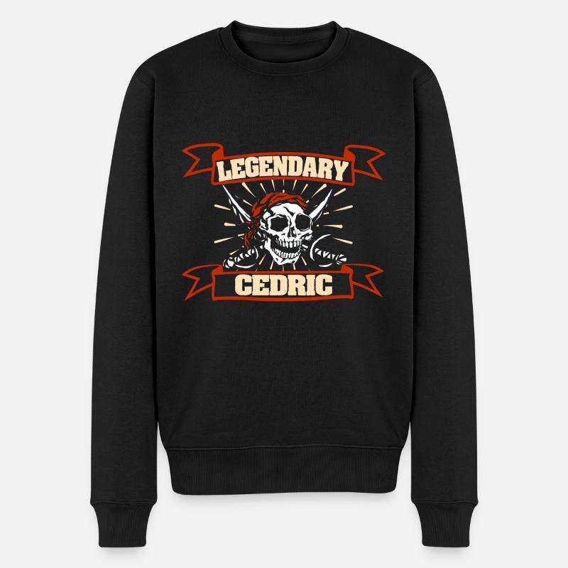 Vorname Cedric - Männer Premium Bio Pullover - Schwarz