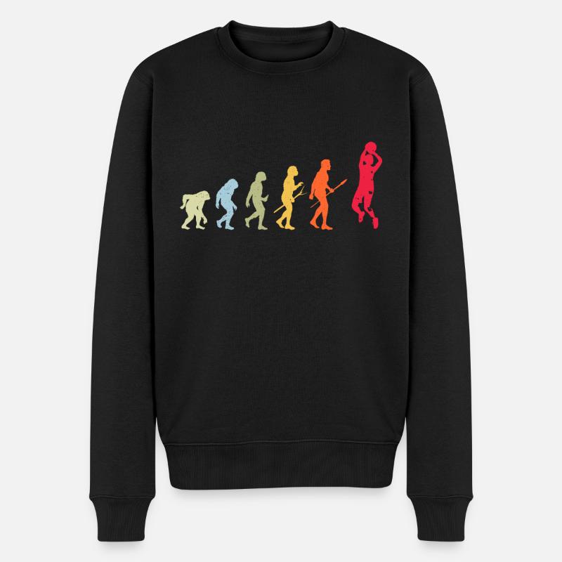 Basketball Basketballer Evolution - Männer Premium Bio Pullover - Schwarz