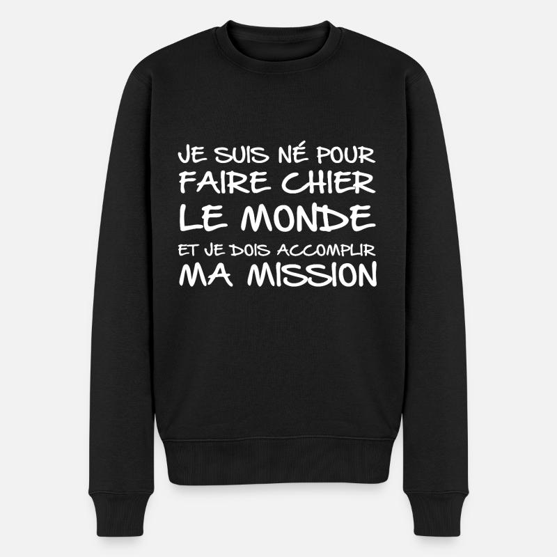 Dois Accomplir Ma Mission - Pull Premium bio Homme - noir